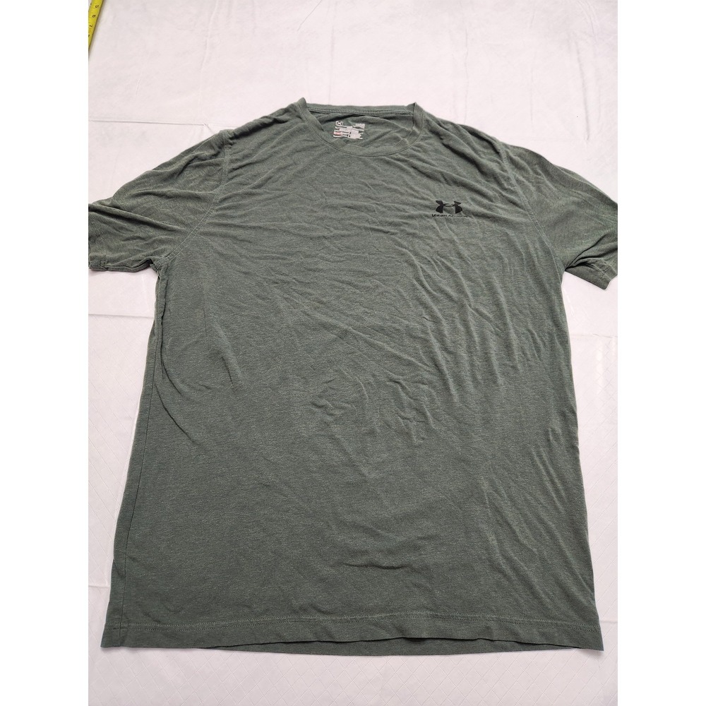 Under Armour Shirt Mens Large Green HeatGear Loose Athletic Gym Performance Tee